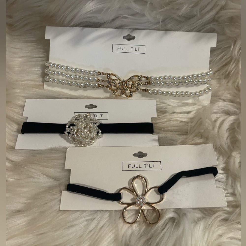 Jewelry Necklace Bundle of 3 Choker Style